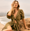 Beachwear green dress outfit for women